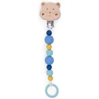 Moulin Roty Schnullerbefestigung Schnullerkette aus Holz & Silikon mit Clip, ab Geburt 20 cm