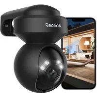 Reolink Überwachungskamera WLAN E1 Serie PT Cam 5MP ProHD AF (Außenbereich, Zoom,Auto-Tracking,2K+,Personen- & Autoerkennung,Farbige Nachtsicht)