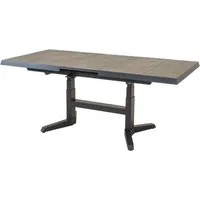 Lesli Living Gartentisch Ausziehtisch Murcia Keramik Alu höhenverstellbar ausziehbar (Spar-Set, 1 Tisch), Ausziehbar von 143 auf 183, höhenverstellbar von 54 bis 74 cm