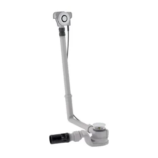 Geberit d52 Badewannenablauf 150752216 mit Druckbetätigung, mit Fertigbauset, Höhe 60cm, hochglanz-verchromt