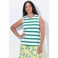 MIAMODA Longtop Ripptop Slim Fit Streifen Rundhals