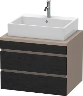 Duravit DuraStyle Konsolenwaschtischunterbau wandhängend Eiche Schwarz & Basalt Matt 700x548x512 mm  DS531601643
