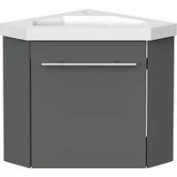 duschspa Waschtisch 45 cm Eckwaschtisch Waschbecken mit Unterschrank, Vormontieren
