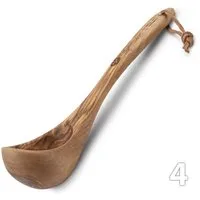 Petromax Schöpfkelle Olivenholz Schöpflöffel-erleben, 60 ml, (jede Kelle ein Unikat) nachhaltig Handmade Gesamtlänge 26 cm