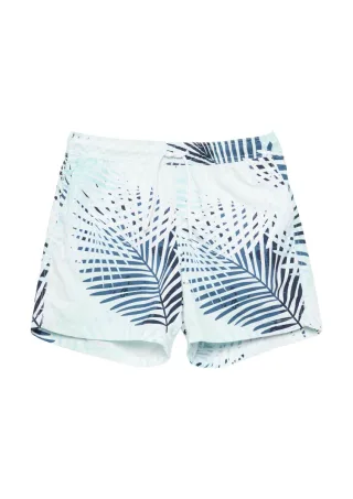 s.Oliver Red Label - Badehose mit Muster blau/weiß - Gr. - M