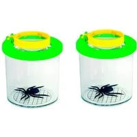 Edu-Toys Becherlupe Lupendose Becherlupe Insektenlupe grün, 2 bis 10 Stück bitte Variante auswählen, 2-tlg., wie für die Varianten notiert, mit Luftlöchern und mm-Skala