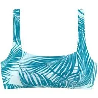 LASCANA ACTIVE Bustier-Bikini-Top Coal, im Mustermix aus Palmen und Streifen