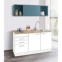 OPTIFIT Pantryküche Mini, Breite 150 cm, mit Kochfeld und Einbau-Spülbecken