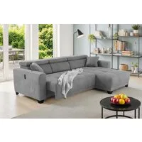 Jockenhöfer Gruppe Ecksofa Cremona L-Form, B: 263 cm, mit 30 cm elektr. Sitztiefenverstellung, 140kg Belastbarkeit je Sitz, Kopfteilverstellung & USB-Anschluss