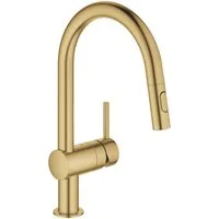Grohe Standarmatur Minta Einhand-Spültischbatterie, cool sunrise gebürstet (32321GN2)