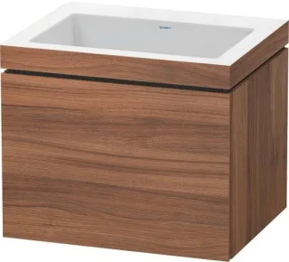 Duravit L-Cube c-bonded Set wandhängend Nussbaum Matt 600x480x500 mm - LC6916N7979 LC6916N7979