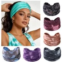 nsihing Haargummi Boho-Breitstirnband für Damen, weiches turbanartiges Haarband, 6-tlg., ideal für Yoga und Sport