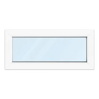 Kellerfenster 50x40 cm, PVC, Ideal 4000, Weiß, 500 x 400 mm, festverglast, individuell konfigurieren