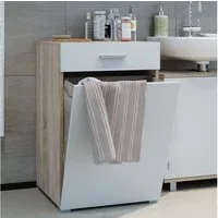 Vicco Wäscheschrank Matteo, Sonoma/Weiß, 50 x 78.5 cm (1-St)