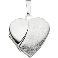 JOBO Medallionanhänger Anhänger Medaillon Herz, 925 Silber