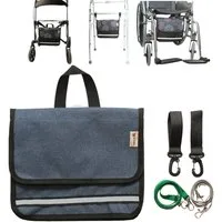 Seniori Aufbewahrungstasche multifunktionale Tasche für Rollstühle UNTER DEM SITZ Rollstuhltasche, 5U - Blau