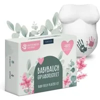 Amari Kreativset Gipsabdruck Babybauch Set - Geschenk Schwangerschaft als Erinnerung, (DIY Gipsabdruck Set), Komplettes Set für einen Babybauch Abdruck