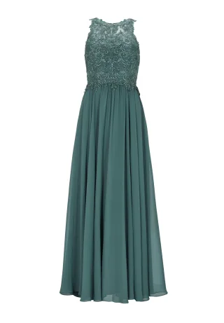 hey kyla - Hochgeschlossenes Kleid mit Spitzenstickerei deep slate - Gr. - 38