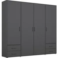 rauch Drehtürenschrank Kleiderschrank Schrank Garderobe Wäscheschrank VOYAGER (in 3 verschiedenen Ausstattungen BASIC/CLASSIC/PREMIUM) mit 2 modernen Griffvarianten, mit Außenschubladen MADE IN GERMANY