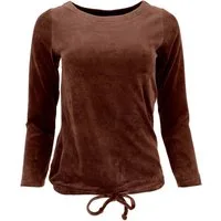 Guru-Shop Longsleeve Nicki-Pullover, weiches Samtshirt, Langarmshirt..