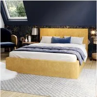 FDM Polsterbett BOHO Bettgestell 90x200, 120x200, 140x200, 160x200, 180x200cm (Polsterbett modern mit Bettkasten MADE IN EU - mit hochwertigem Ottawa Bezug, verfügbar 90x200 120x200 140x200 160x200 180x200cm, Bettrahmen, Bett, mit großen gepolsterten