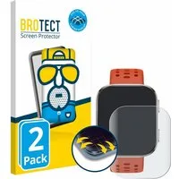 BROTECT Displayschutzfolie Fullscreen Schutzfolie für Huami Amazfit Bip 6, 2 Stück, Displayschutz Folie Fullcover Matt Entspiegelungsfolie