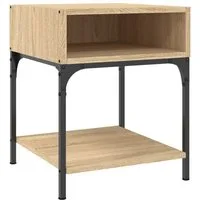 vidaXL Nachttisch Nachttisch Sonoma-Eiche 40x41x50 cm Holzwerkstoff (1-St)