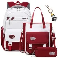 Mutig Schulrucksack Schulrucksack Teenager,Schulranzen-Set 3-teilig,große Kapazität (Wasserdicht Schulranzen,Unisex Geeignet für Mittelstufe-Universität, Mit Anhänger für jugendliche zum Schulbesuch,Einkaufen,Camping usw), Mit ergonomischem Design zu