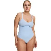 cfab (creamy fabrics) Shaping-Body Bodysuit Sculpting Shapewear mit Slip-Baby Blue-3XL (1-tlg)