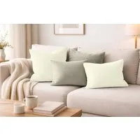 Amilian Dekokissen - Kissen Set 4er - Sofakissen mit Füllung 2x 50x50 + 2x 35x45cm, (4 Stück) Kuschelkissen - Zierkissen mit Kissenfüllung - Couchkissen