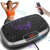VOWVIT Vibrationsplatte Niedrig-Impakt-Vibrationsplatte, 199 Intensitätsstufen, (1 tlg), Heimtrainingsgerät zum Fettverbrennen & Muskelstraffung