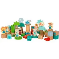 Small Foot Holzbausteine, Jungle Friends Spielbausteine, (48 St)