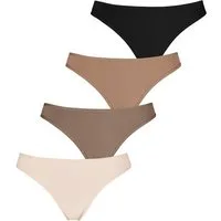 LASCANA String (4er-Pack) aus elastischer Baumwolle