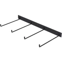 QLS Wandhalterung Halterung aus Stahl für Gartenstühle Doppelt, (Schwarz Aufbewahrung Wandhaken zum Anschrauben Gerätehalter)