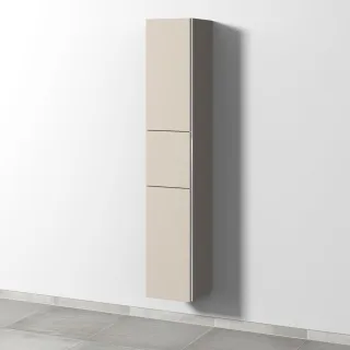 Sanipa 3way Hochschrank mit 2 Türen und 1 Auszug, Kaschmir-Matt BP1001U