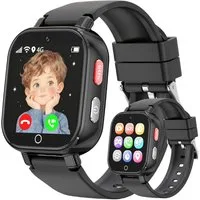 PTHTECHUS Kinder GPS Uhr, mit 4G Videoanruf, SOS & Schrittzähler Smartwatch (2,5 cm, sim-karte), Multifunktionale Uhr mit Lernspielen, Wecker & HD-Kamera