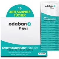 Odaban Deo-Set ODABAN Antitranspirant Tücher, 16 Stück, Deo-Wipes gegen Schwitzen, 16-tlg., Schweißhemmend