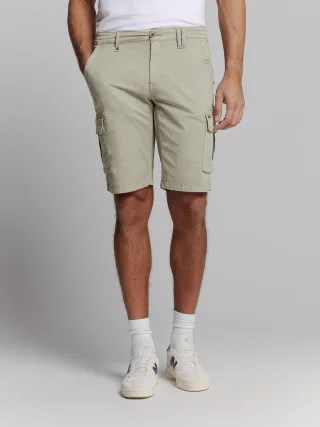 No Excess - Short Cargo Garment Dyed + Stone Washed Stretch light army - Gr. - 33