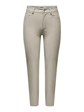 ONLY - ONLEMILY HW ST ANK FAUX LEATHER PNT NOOS Silver Lining - Gr. - 34
