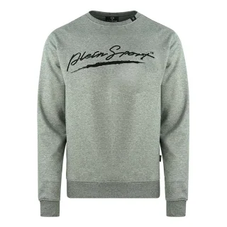 Plein Sport Signature Logo Grauer Pullover