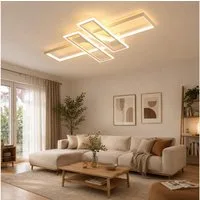OYLCDI Deckenleuchten LED Deckenlampe 94W Dimmbar mit Fernbedienung 3000-6500k, LED fest integriert Hängeleuchte Wohnzimmer Schlafzimmer Arbeitszimmer, LED fest integriert, Dimmbar Hängeleuchte Aluminium, Kaltweiß, Warmweiß, Neutralweiß, Mit Fernbedi
