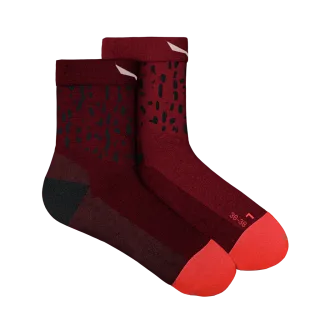 SALEWA - Mountain Trainer Sal. Merino Kurze Socken Damen - Rot (Gr.42-44)