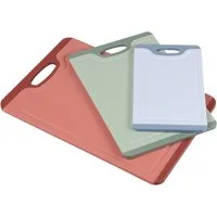 KESPER® Schneidebrett 3er, Kunststoff, Kunststoff, (Set, 3-St), mit Griffloch, mit Saftrille