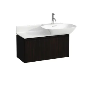 LAUFEN Waschtischunterschrank BASE 339x317x515 1 Schubl Griff schwarz f.WT H813301/2 ulme dunkel, H4 H4030031102631