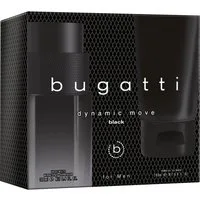 bugatti Duft-Set BUGATTI Dynamic Move Black for him GP EdT 100ml + 200 ml SG, 2-tlg., Herrenduft-Set mit Lavendel, Moschus und orientalischer Note.