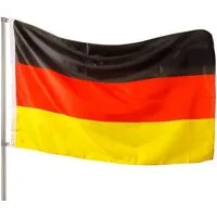 PHENO FLAGS Flagge Premium Deutschland Flagge 90 x 150 cm Fahne ohne Adler (Hissflagge für Fahnenmast), Inkl. 2 Messing Ösen