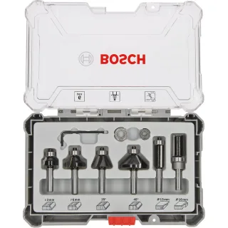 Bosch PRO Rand- und Kantenfräser-Set, 8-mm-Schaft, 6-teilig - 2607017469