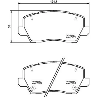 Hella Bremsbel?ge vorne Kia Picanto 3 8DB355039-491