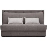 Konstanta Möbelhaus Schlafsofa Schlafsofa „Derby Lite“ 160 cm mit Schlaffunktion (Akkordeon-Auszug), Buchenholzlatten und eine Matratze mit einem Pocket-Spring-Federkern."