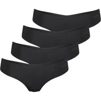sloggi String ZERO Microfibre Hipstring Wellenkante, saumlos, unsichtbar unter Kleidung, im 4er Pack